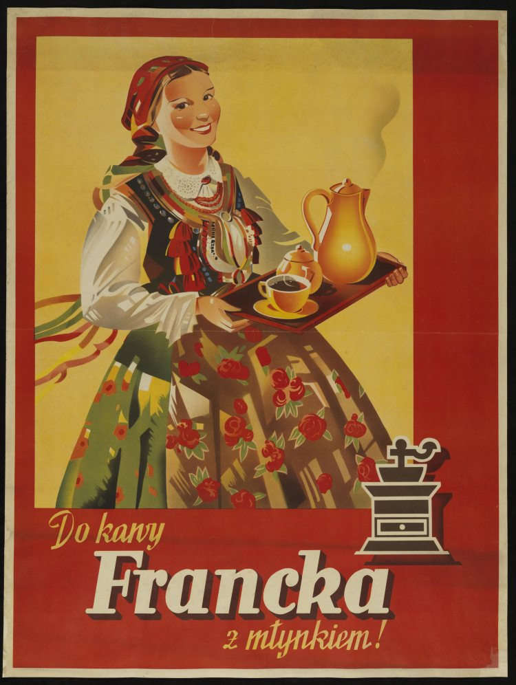 Reklama kawy z lat trzydziestych XX wieku. Źródło: Polona.